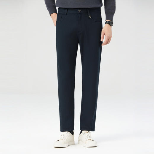 【棉弹舒适】圣得西韩版宽松牛仔裤男秋冬黑色直筒休闲裤 商品图3