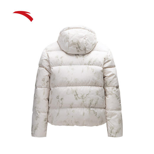 安踏速暖羽绒丨连帽羽绒服女冬季新款满印休闲保暖外套162447945N 商品图1