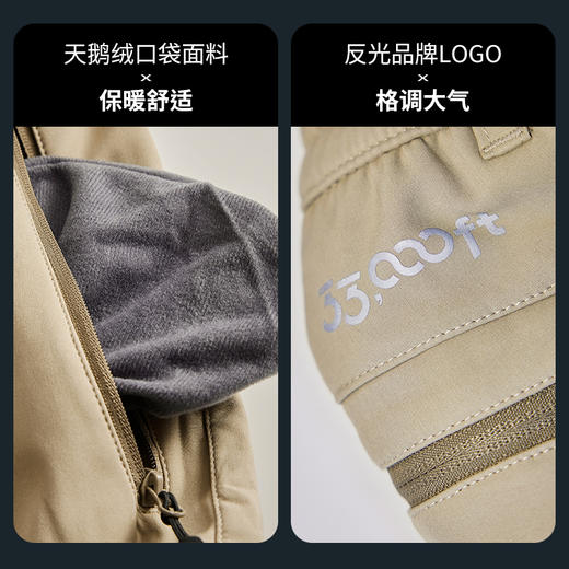 【159到手！】33000ft软壳登山长裤男女款户外秋冬款防风防水保暖安全内里天鹅绒裤 商品图5