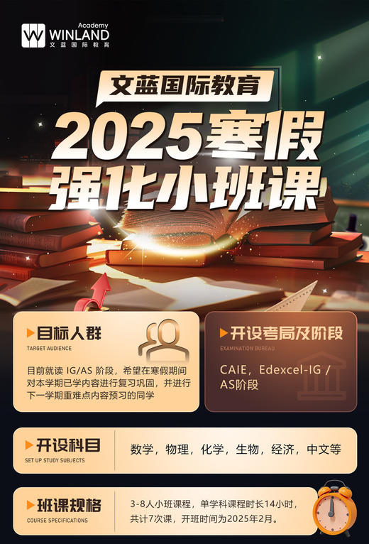 文蓝2025IGCSE寒假强化小班课（多门联报，最低8折！） 商品图0