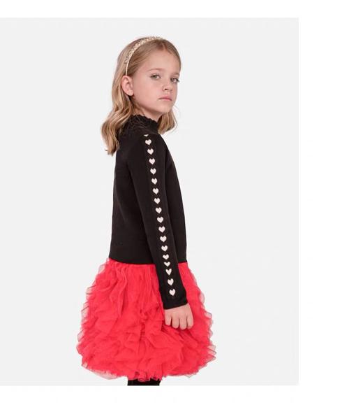 【春上新】【3.8折】8楼琳麦罗 LYNN&MILO 黑色毛织袖侧爱心提花打底衫  吊牌价：598元  活动价：227元 商品图1