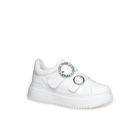 豪麟名鞋奥莱迪嘉女鞋时尚休闲鞋牛皮革DJJGA51WX004白色  原价1960元