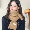 【YW】无忧购韩系慵懒氛围感百搭保暖100%羊毛小标针织围巾（截单后7天发货)25年清仓捡漏 商品缩略图9