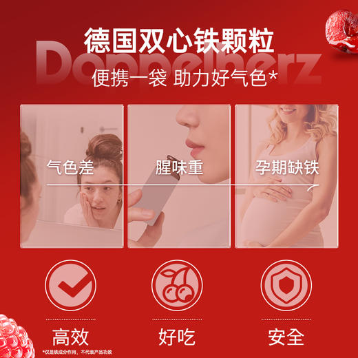 【德国双心】补铁口服颗粒随行装补铁剂20袋1-2盒装 商品图4