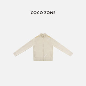 COCO ZONE 100绵羊毛拉链针织衫立领开衫上衣CC1D2376