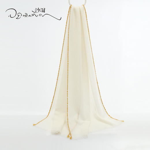 西藏手工氆氇羊绒围巾SJF94P391W 商品图5