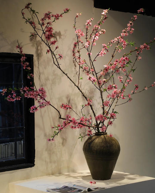 【桃花朵朵开 幸福处处来】桃花枝遇水开花书房水培干枝花卉带花苞客厅桃树枝条鲜枝水养 商品图0