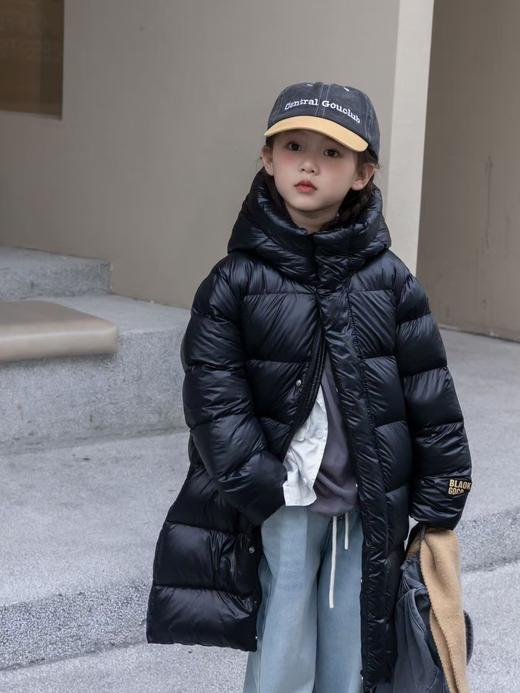 儿童长款黑金羽绒服 3倍蓬感 黑科技蓄热羽绒服 商品图0