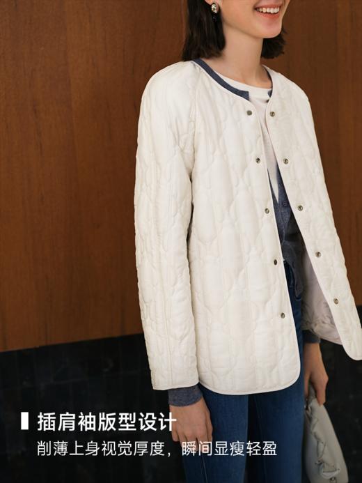 新中式竹叶提花连袖圆领绗缝外套FCE4COT100 商品图3