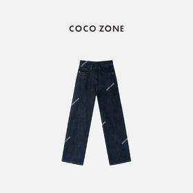 COCO ZONE 冬季简约水洗加绒百搭直筒牛仔裤CC1D2851