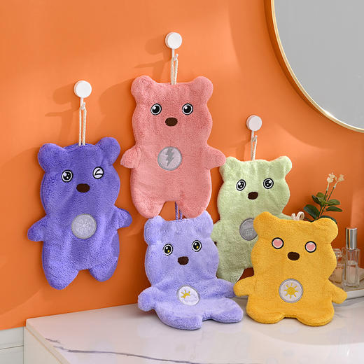 【慢享时光！倾心挂巾】喜庆发财擦手巾本命年可挂式结婚红色可爱厨房抹布卫生间快干手帕。ry 商品图3