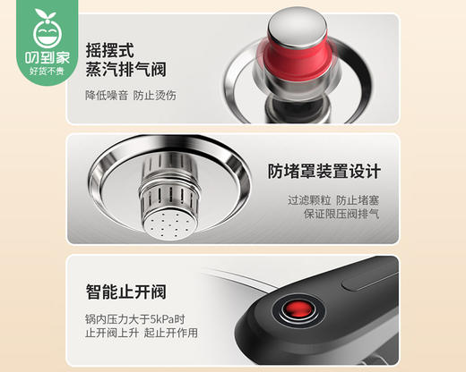 康巴赫小红帽三层钢压力快锅KYT-Y22（口径22cm）/1件（6L）补单专用 商品图2