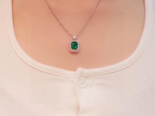 3ct刻面祖母绿吊坠 商品图3