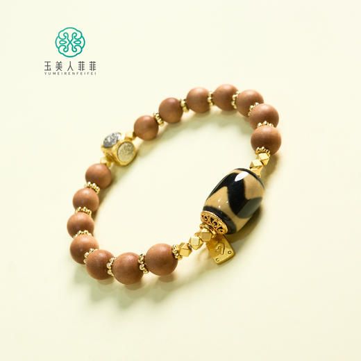 合金芭比檀单圈-虎牙天珠芭比檀手串约8mm 商品图0