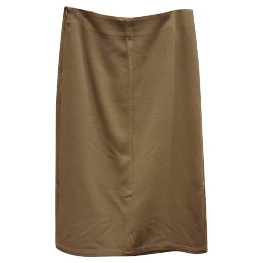 VIVIAN LIU R2444006初秋女装新款时尚侧拉链显瘦后开衩半裙 商品图4