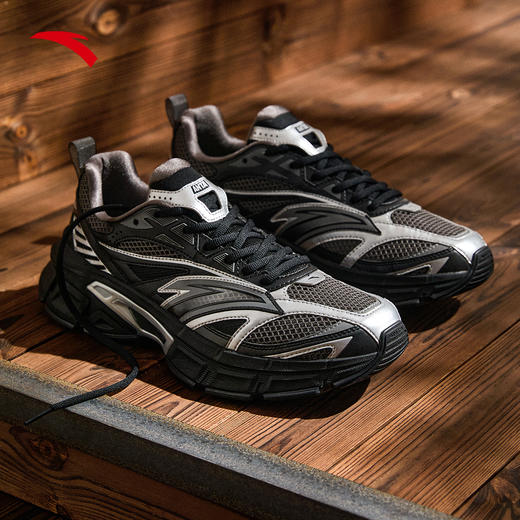 【39/40断码】安踏苍鹭丨复古银色休闲鞋男款2025春季新款厚底老爹鞋112518895【库存有限，如无货将做退款，介意慎拍！】 商品图2