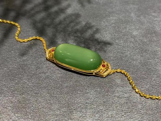 【御珠宫坊】金镶碧玉手链 商品图1