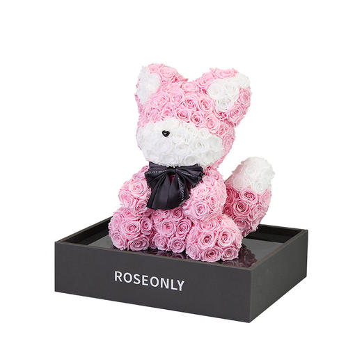 【告白神器】ROSEONLY诺誓 高端定制 永生玫瑰 公仔系列 玫瑰狐 橙色 粉色 红色  送朋友 商品图6