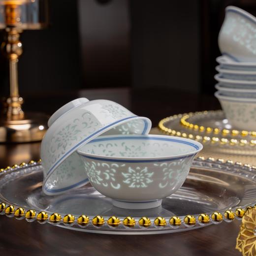 人气餐具 | 富玉陶瓷 青花玲珑满目饭碗 商品图2