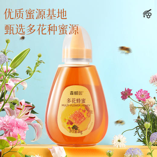 森蜂园 蜂蜜1000g /瓶农家自产百花蜂蜜 商品图1