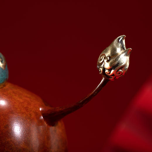 朱炳仁铜 飞牛送福 摆件家居饰品 客厅办公桌牛摆件铜工艺品礼品 商品图1