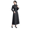 SYG-110秋季新款新中式国风连衣裙中长款盘扣高端收腰裙子 商品缩略图4