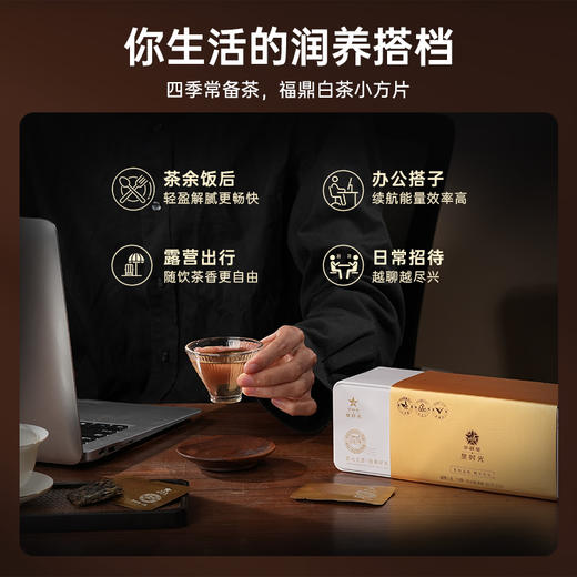【赠焖茶壶】华祥苑-福鼎白茶小方片105g*2盒（2017年） 商品图8