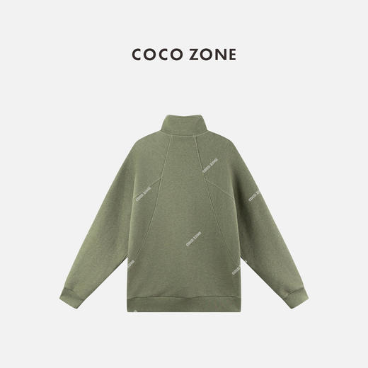 COCO ZONE 复古设计感立领卫衣半拉链设计感上衣CC2C1926 商品图1