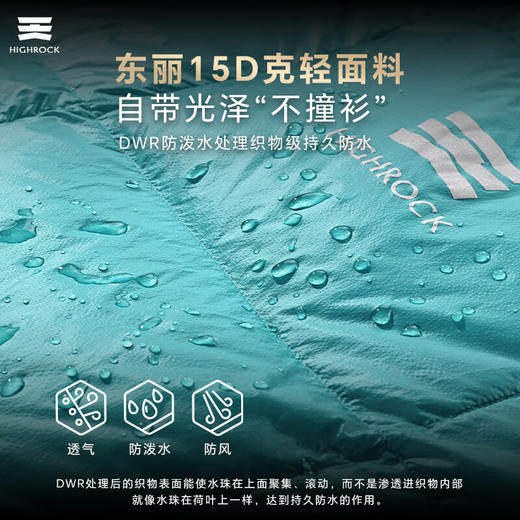 天石（HIGHROCK）24新款极光鹅绒木乃伊式羽绒睡袋 商品图2