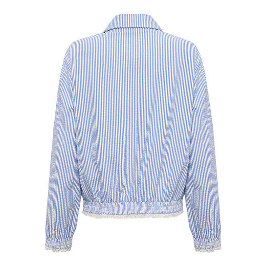 【2件9折】【Petit Bari】肌理感条纹刺绣夹克外套 商品图3