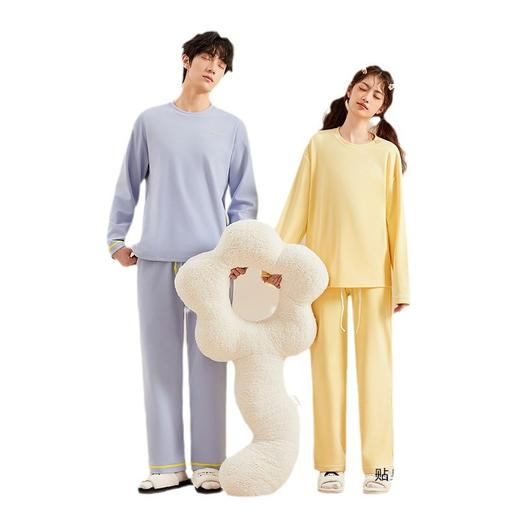 「小自由轻绒衣~数套配色」聚衣堂休闲纯色家居服 秋冬情侣睡衣暖暖圆领小自由高弹轻绒衣女上衣内衣 商品图4