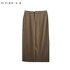 VIVIAN LIU薇薇安刘R2344006秋女装新款隐形拉链兜前后高开叉半裙 商品缩略图0