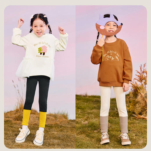 【高腰打底裤】迷你巴拉女童裤子九分高弹秋冬新品 商品图2