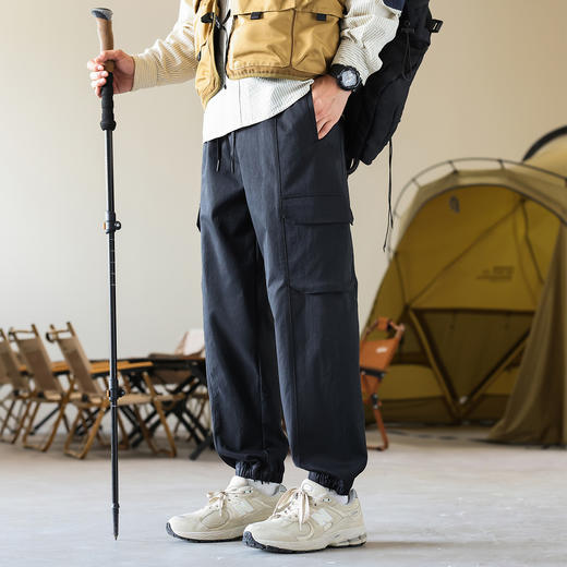 【仿棉感】圣得西裤子男秋季青年百搭工装宽松休闲裤潮 商品图1