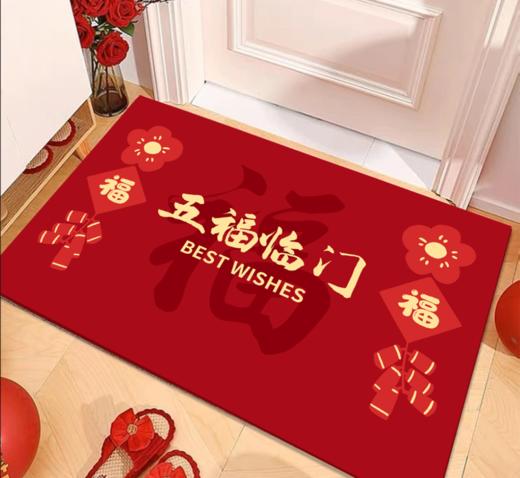 【蛇年红门垫】新年入户 门口垫 喜庆中国风 进门地毯 红色家用脚垫地垫 商品图2