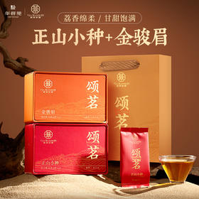 【赠试泡】华祥苑-颂茗特级武夷山红茶金骏眉+正山小种（60g*2盒）