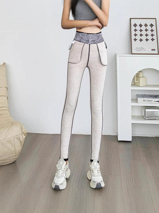 【加厚貂绒高腰小黑裤】【专柜品质】冬季女装高腰紧身加绒加厚收腹芭比外穿小黑裤 商品图7