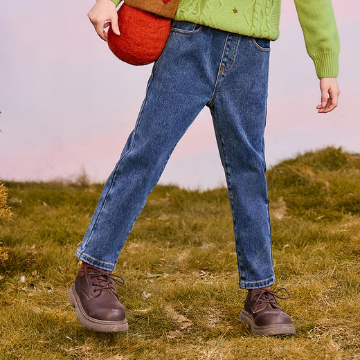 【暖姜牛仔】迷你巴拉女童抑菌冬新品远红外发热长裤 商品图2