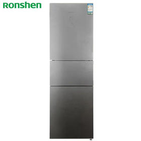 容声221升三门电冰箱家用冷冻冷藏风冷无霜软冷冻出租房小型宿舍节能 221WRB3NYC/灰色/风冷钢玻门