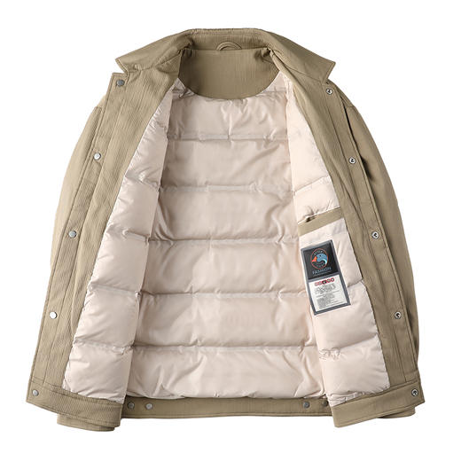 【新款DDT】大依优型大码翻领羽绒服夹克外套休闲胖子大码男休闲宽松加肥加大上衣 商品图5