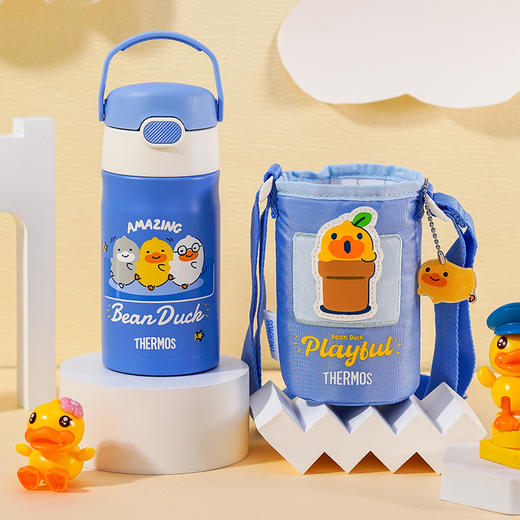 膳魔师小黄鸭联名不锈钢保温杯保冷吸管杯Bean Duck系列350ml 水杯直饮杯 商品图5