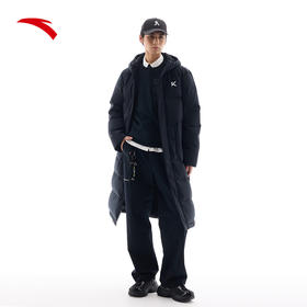 安踏速暖羽绒丨KT长款防泼水羽绒服男冬季新款棉服外套152511904
