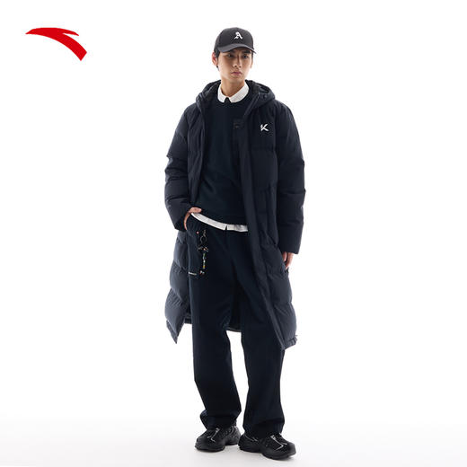 安踏速暖羽绒丨KT长款防泼水羽绒服男冬季新款棉服外套152511904 商品图0
