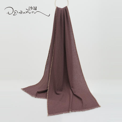 西藏手工氆氇羊绒围巾SJF94P391W 商品图4