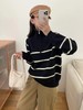 红色条纹拉链款毛衣330 商品缩略图3