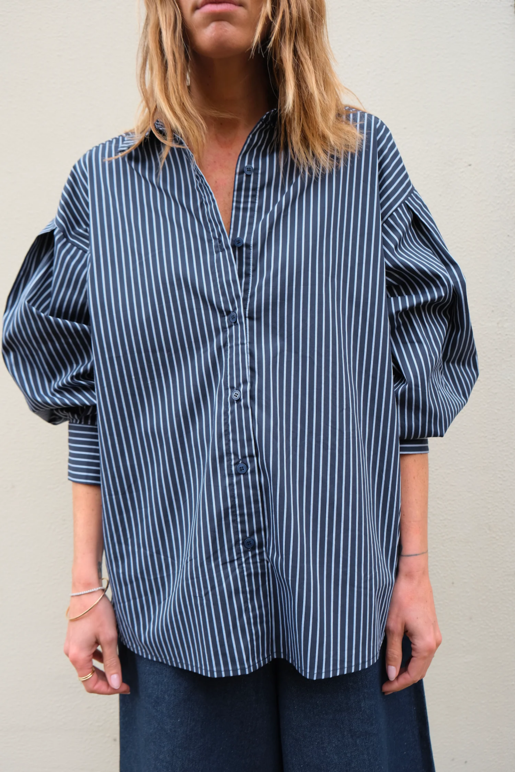 Ginette Garde  BOY衬衫-蓝条纹