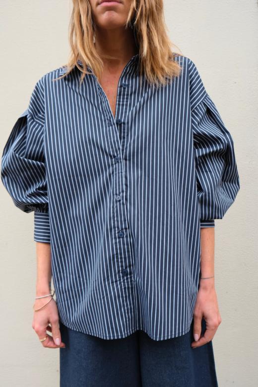 Ginette Garde  BOY衬衫-蓝条纹 商品图0