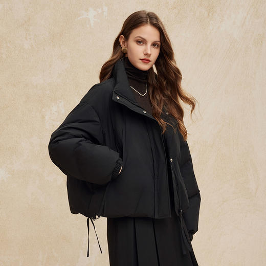 PR006斯尔丽24冬季新款鸭绒泡芙柔软廓形时尚气质减龄百搭短款羽绒服 商品图2