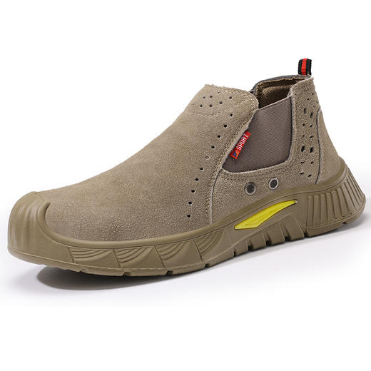 劳保鞋塑包头防砸防刺反绒皮实心底四季款功能鞋焊工工作鞋 商品图10