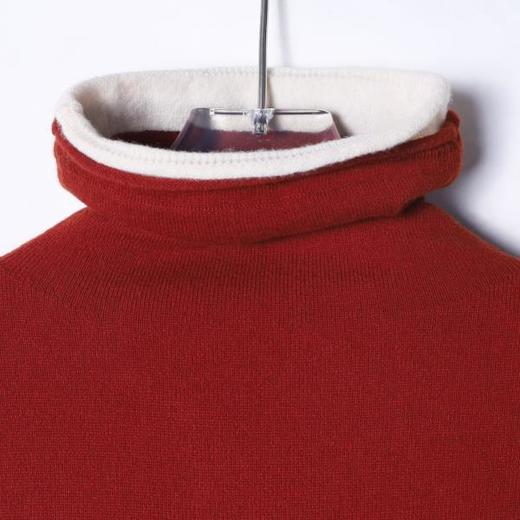 T2010秋冬季新款时尚个性美式撞色假两件立领长袖T恤百搭休闲套头上衣 商品图2